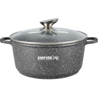 Каструля гранітне покриття Empire EM-7341 Грей з кришкою 2 л сірий