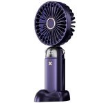 Вентилятор портативний Mini fan AND XL-880 діаметр 9 см з підставкою для телефону та дисплеєм синій