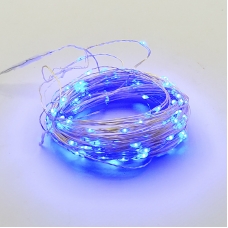 / Світлодіодна гірлянда-нитка прозорий дріт "Крапля роси" 200 LED Euro Led 20 м синій