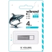 Флеш пам'ять USB 4 GB Wibrand Shark USB 2.0 сріблястий Флеш пам'ять USB 4 GB Wibrand Shark USB 2.0 сріблястий