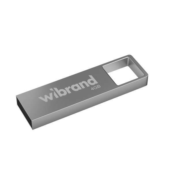 Флеш пам'ять USB 4 GB Wibrand Shark USB 2.0 сріблястий