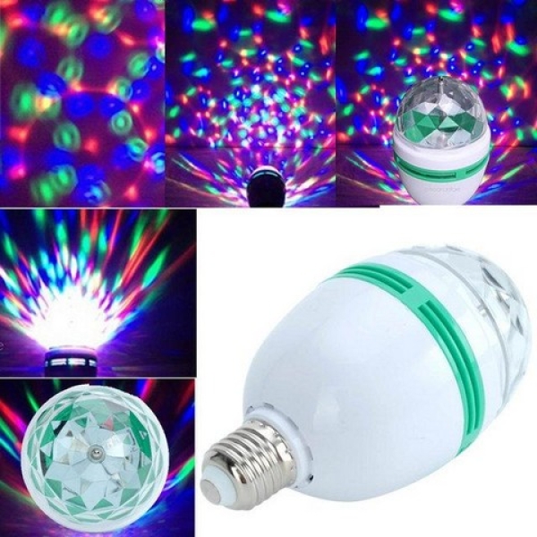 Вращающаяся разноцветная лампа LED Full Color Rotating Lamp G046 мульти