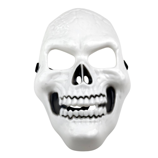 Маска святкова Череп MA24-494 пластик 27 х 17 см білий