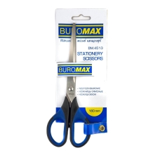 Ножиці офісні 18 см BUROMAX ВМ4513 чорний з синім