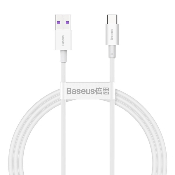 Кабель USB/Type-C 1 м Baseus Superior 66 Вт білий