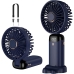 Вентилятор портативний Mini fan AND XL-880 діаметр 9 см з підставкою для телефону та дисплеєм синій