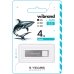 Флеш пам'ять USB 4 GB Wibrand Shark USB 2.0 сріблястий