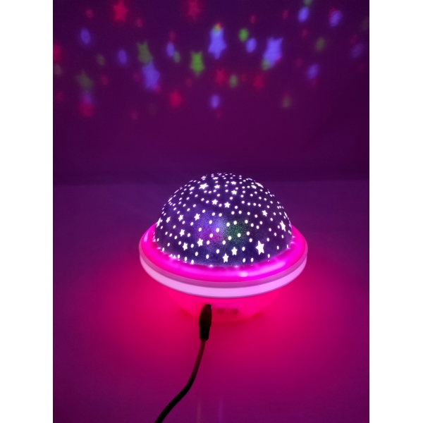 / Проекция звездного Неба фантазия в форме летающей тарелки USB розовый