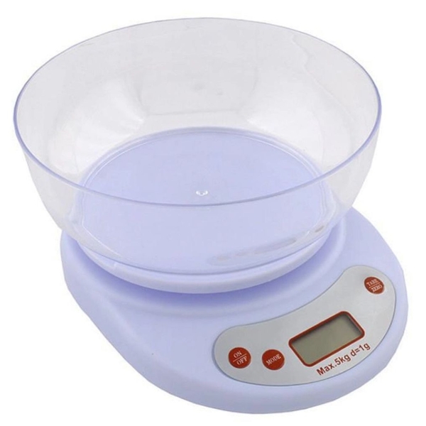 / Кухонні електронні ваги з чашею D&T DT-01 Smart до 5кг, білий