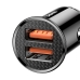 Автомобільний зарядний пристрій 2хUSB Baseus Circular 30 W чорний