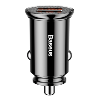 Автомобільний зарядний пристрій 2хUSB Baseus Circular 30 W чорний