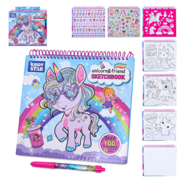 Набір для дитячої творчості Розмальовка Sketchbook Unicorn B230722 різнобарвний