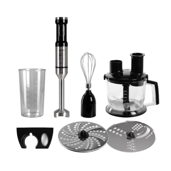 Блендер занурювальний з чашею 7в1 Ergo EHB-8500 1200 Вт 1.5 л сріблястий з чорним