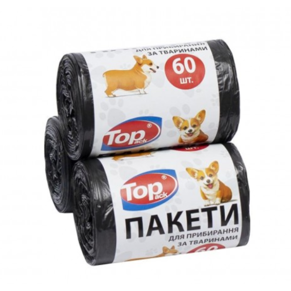 Пакети Top Pack для прибирання за собаками 60шт new