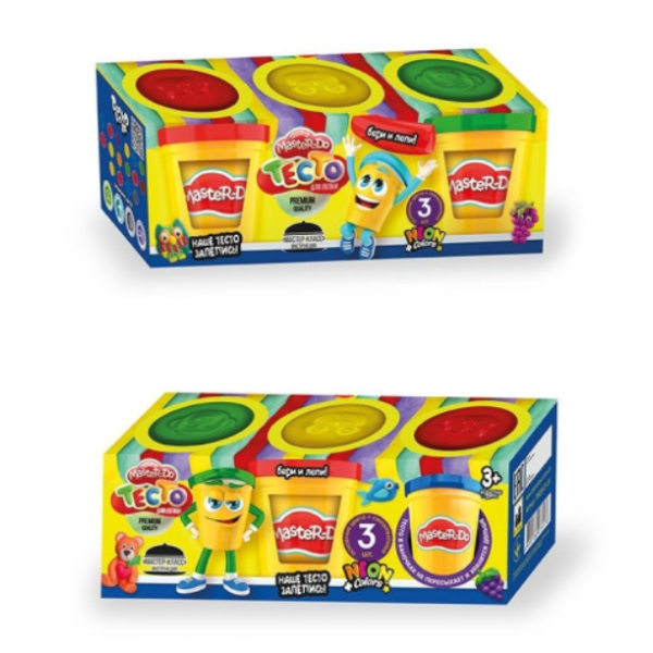 Тiсто для лiпки "Master Do" 3 банки*50г укр. (15) TMDB-01-04U new