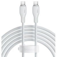 Кабель Type-C/Type-C 2 м Baseus Pudding 100 Вт білий