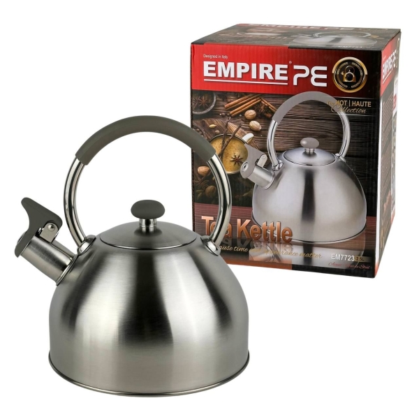Чайник для плити Empire EM-7723 Граф нержавіюча сталь 2.5 л сріблястий Чайник для плити Empire EM-7723 Граф нержавіюча сталь 2.5 л сріблястий
