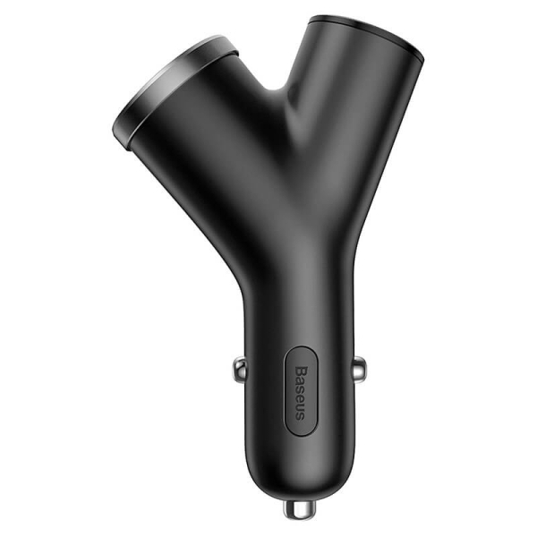 Автомобільний зарядний пристрій Baseus Y type dual USB+cigarette lighter extended car charger 3.1 A Black new