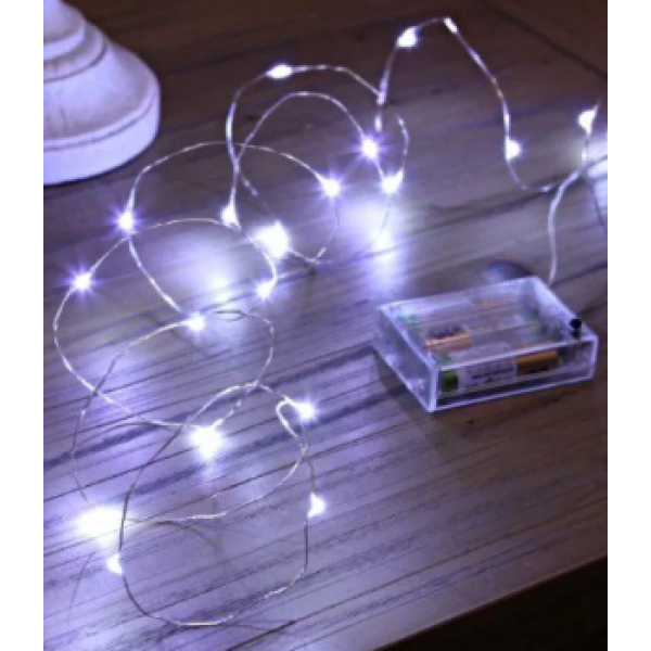 / Світлодіодна гірлянда-нитка прозорий дріт 100 LED Magic Lights 10 м білий