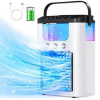 Портативний міні кондиціонер із USB Ice Cooler K918 білий з рожевим new