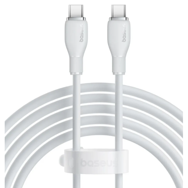 Кабель Type-C/Type-C 2 м Baseus Pudding 100 Вт білий