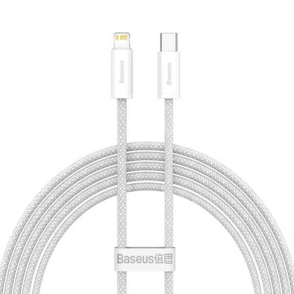 Кабель Type-C/Apple Lightning 1 м Baseus Dynamic 20 Вт білий