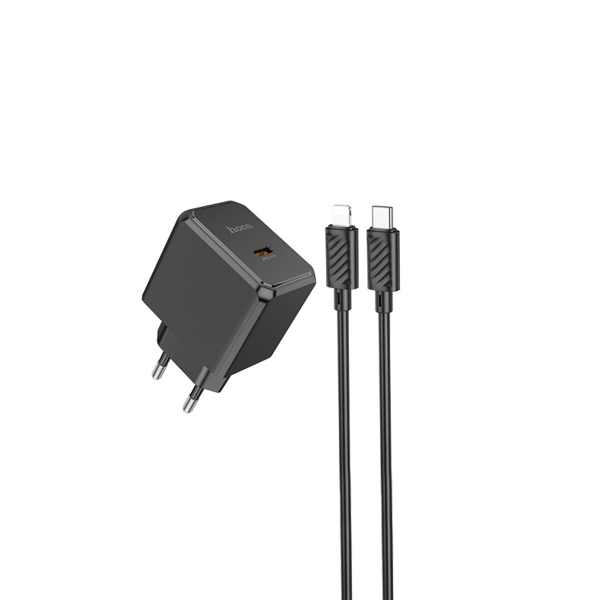 Зарядний пристрій з кабелем Type-C/Apple Lightning 1 м HOCO CS13A Ocean 20 W 12 V 1.67 A чорний