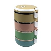 Ланч-бокс чотирьохсекційний металевий Empire EM3517 різнобарвний