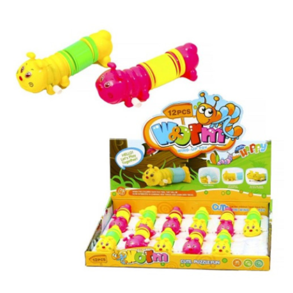 Заводна іграшка LY2018C (144шт) гусениця, 12см, з пружинкою new