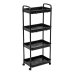 Етажерка на колесах класична SKLM-11 100 х 40 см пластик чорний Етажерка на колесах класична SKLM-11 100 х 40 см пластик чорний
