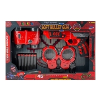 Набір іграшкової зброї FJ922 м'які кулі-присоски червоний з чорним