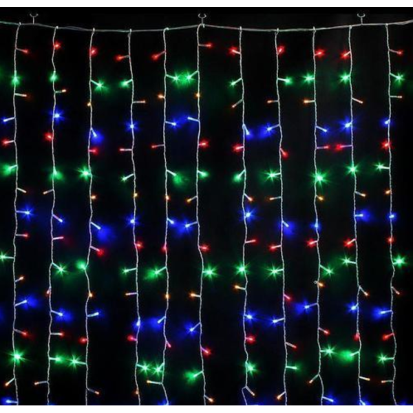 Гірлянда водоспад RD-7149 320-400 LED 3х3 м Мультикольорова new