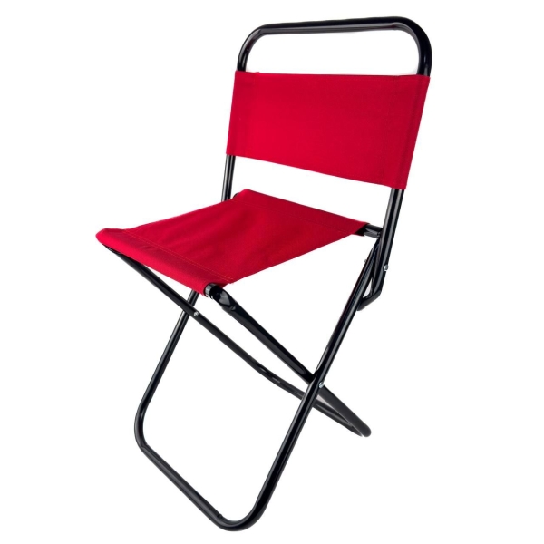 Стілець складаний зі спинкою 32 х 28 х 58 см червоний