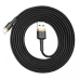 Кабель USB/Apple Lightning 3 м Baseus Cafule Cable 2 A чорний з золотистим
