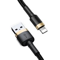 Кабель USB/Apple Lightning 3 м Baseus Cafule Cable 2 A чорний з золотистим