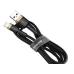 Кабель USB/Apple Lightning 3 м Baseus Cafule Cable 2 A чорний з золотистим