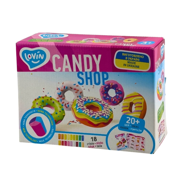 Набір творчості тісто для ліплення 18 кольорів Candy Shop Lovin 41192L зі стеком