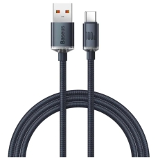 Кабель USB/Type-C 1.2 м Baseus Crystal Shine 100 Вт чорний