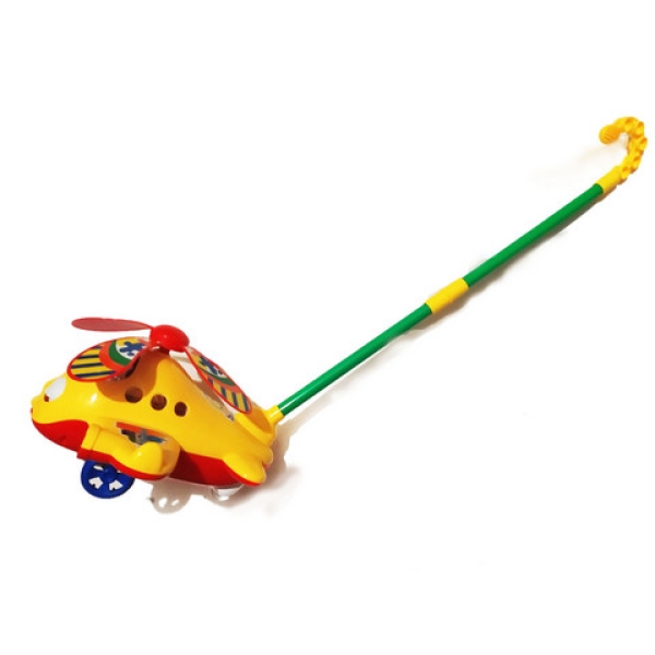 / Вертолёт-каталка дет жёлт в пакете 23см