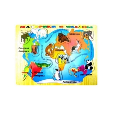 / Дошка Woody Материки і океани, 29,5х29,5х0,6см