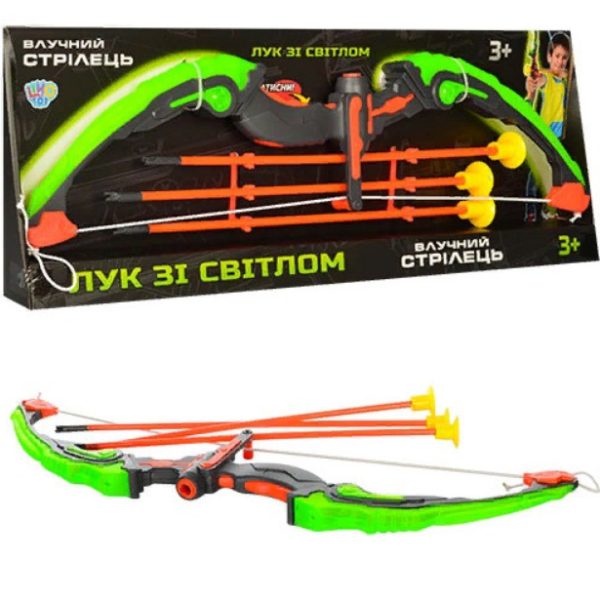 Лук M 0034 (12шт) 62-15см, стріли на присосках 3шт new