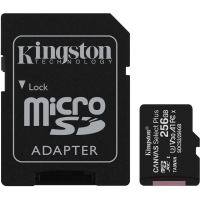 Карта пам'яті 256 GВ Kingston Canvas Select Plus A1 МicroSDXC UHS-I Сlass 10 A1 з адаптером чорний