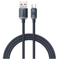 Кабель USB/Type-C 1.2 м Baseus Crystal Shine 100 Вт чорний