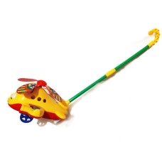 / Вертолёт-каталка дет жёлт в пакете 23см