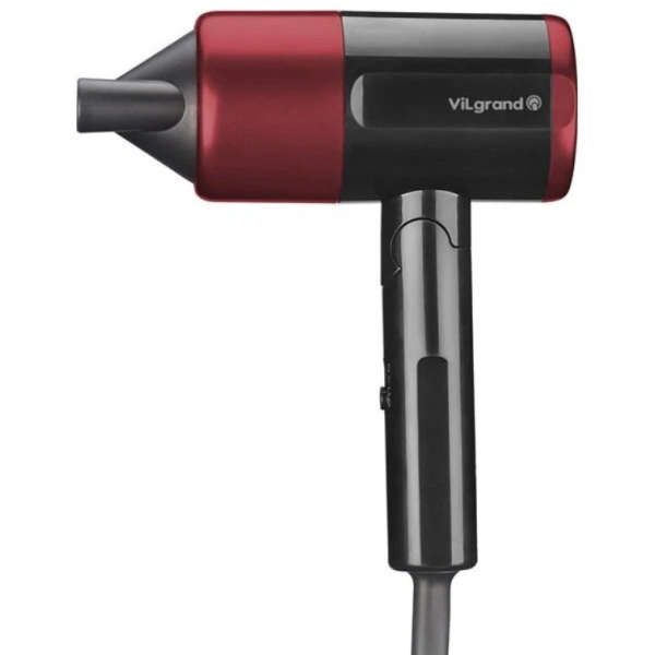 Фен дорожній Vilgrand VHD-1815FI 1800 Вт складана ручка чорний з червоним