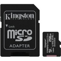 Карта пам'яті 256 GВ Kingston Canvas Select Plus A1 МicroSDXC UHS-I Сlass 10 A1 з адаптером чорний
