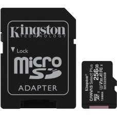 Карта пам'яті 256 GВ Kingston Canvas Select Plus A1 МicroSDXC UHS-I Сlass 10 A1 з адаптером чорний