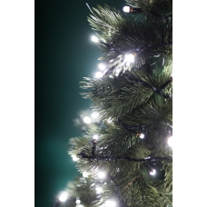 / Світлодіодна гірлянда-нитка чорний дріт 400 LED Euro Led рубінка 24 м 8 режимів білий