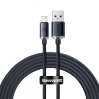 Кабель USB/Apple Lightning 2 м Baseus Crystal Shine 2.4 А чорний