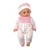Пупс 999-5-72 у рожевому комбінезоні з аксесуарами та звуковими ефектами шарнірний 30 см